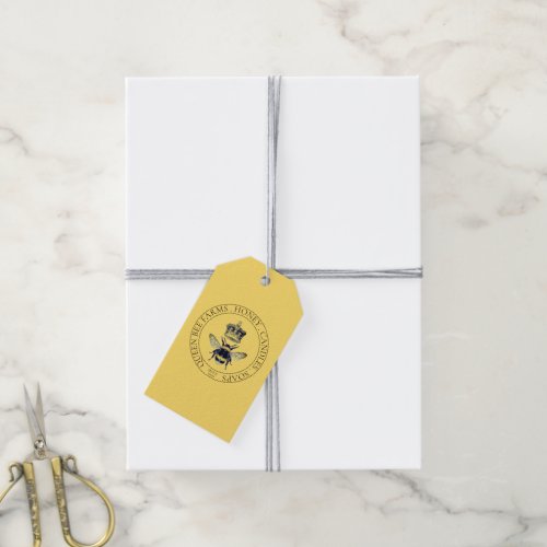 Golden Bee And Crown Bee Products Gift Tags
