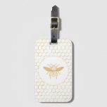 Golden Bee And Honeycomb Luggage Tag at Zazzle