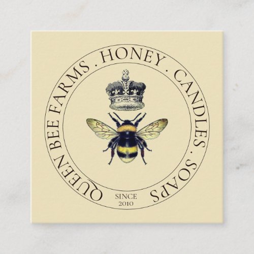Golden Bee Apiary Honey Products  Square Business  Square Business Card