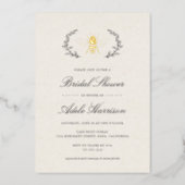Golden Bee Bridal Shower Foil Invitation (Front)