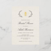 Golden Bee Bridal Shower Foil Invitation (Standing Front)