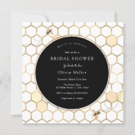 Golden Bee Bridal Shower Invitation