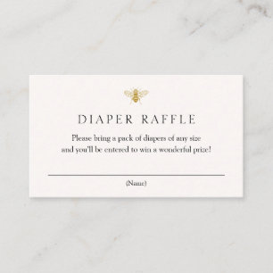 Golden Bee Diaper Raffle insert card