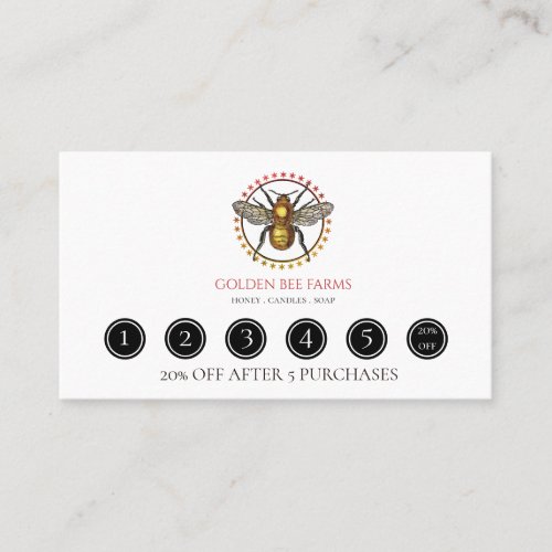 Golden Bee Farm Loyalty Card