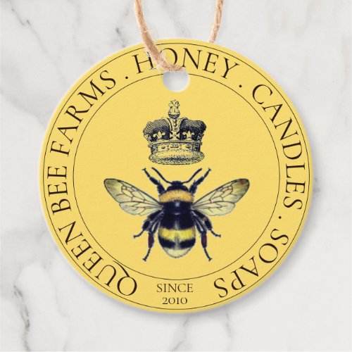 Golden Bee Honey Products Favor Tags