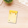 Golden bee honeycomb pattern honey dripping name post-it notes