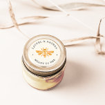 Golden Bee "Meant to Bee" Wedding Favor Classic Round Sticker<br><div class="desc">Elegant ivory wedding favor stickers feature a honeybee illustration in golden yellow watercolors,  with your names and the words "meant to bee" in a curved circular design. Coordinates with our Golden Bee wedding invitations and accessories.</div>