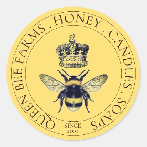 Golden Bee Products Classic Round Sticker