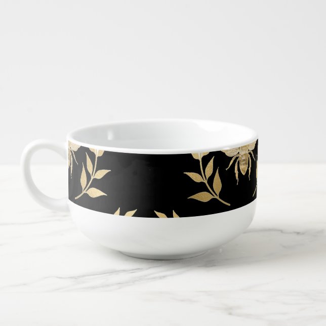 Golden Bee Soup Mug (Right)