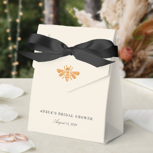Golden Bee Watercolor Bridal Shower Favor Boxes