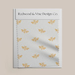 Golden Bee Watercolor Pattern Fabric