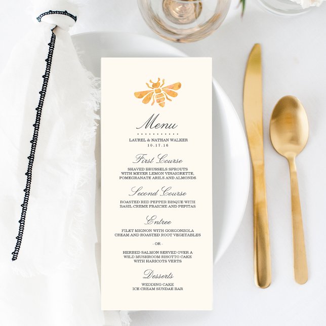 Golden Bee Wedding Menu (Creator Uploaded)