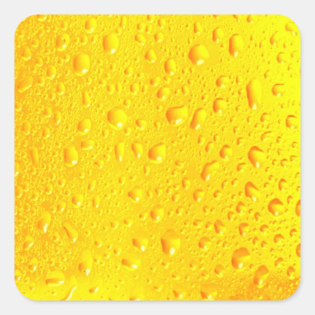 Golden Beer Beverage Drink Oktoberfest Gifts Square Sticker (Front)