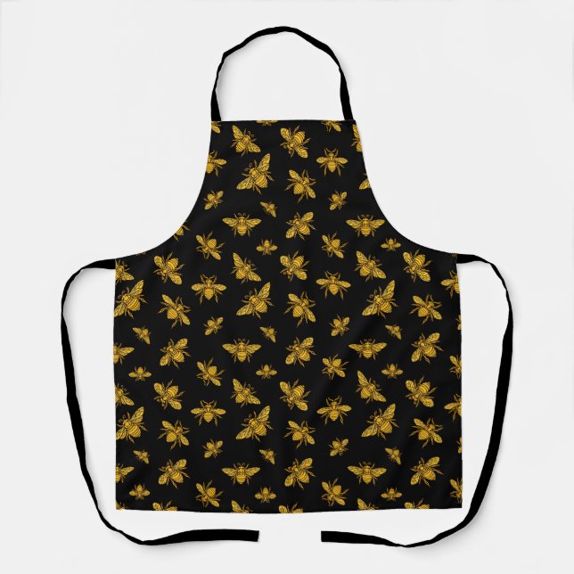 Golden Bees Personalize Apron (Front)