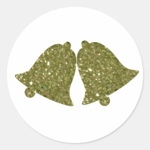 Golden Bells Classic Round Sticker