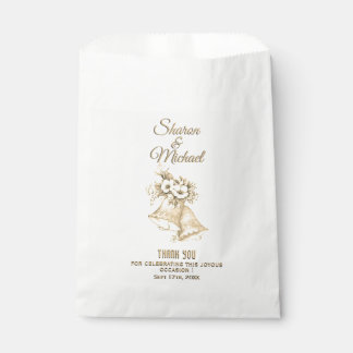 Golden Bells Favor Bag Names and Date