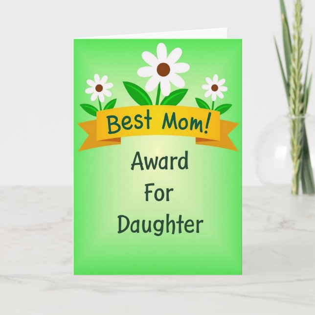 Golden Best Mom Award Card (Front)