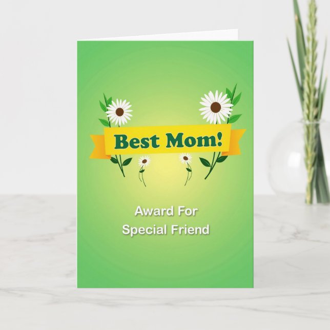 Golden Best Mom Illustration Card (Front)