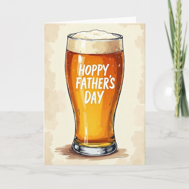 Golden Beverage Fathers Day Card (Front)