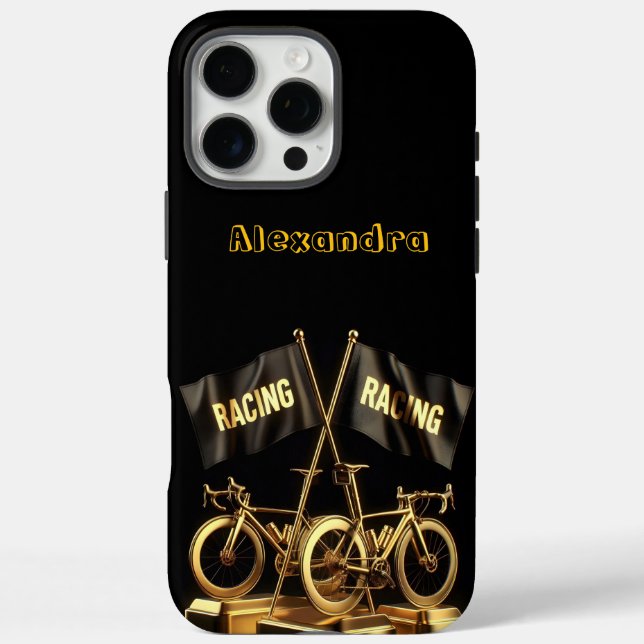 Golden bike flags in a bold display Case-Mate iPhone case (Back)