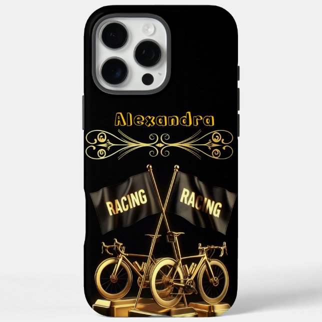 Golden bike flags in a bold display Case-Mate iPhone case (Back)