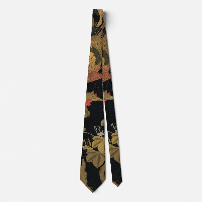Golden Bird Japanese Classic Antique Neck Tie (Front)