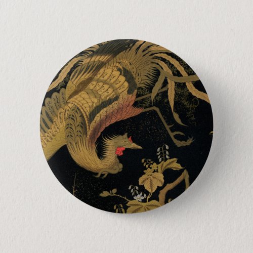 Golden Bird Japanese Rich Classic Art Button