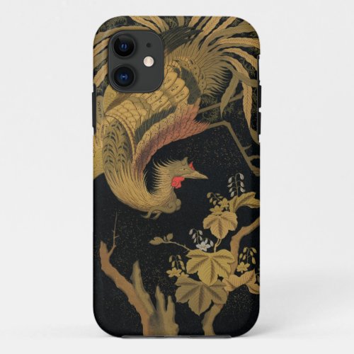 Golden Bird Japanese Rich Classic Art iPhone 11 Case