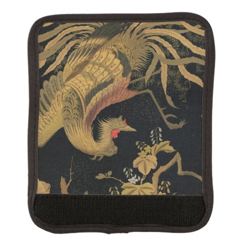 Golden Bird Japanese Rich Classic Art Luggage Handle Wrap