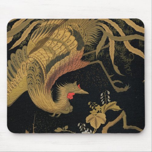 Golden Bird Japanese Rich Classic Art Mouse Pad