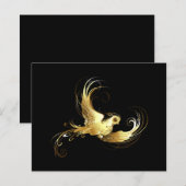 Golden Bird on Black Background (Front/Back)