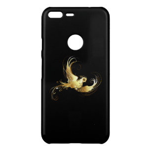 Golden Bird on Black Background Uncommon Google Pixel XL Case