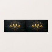 Golden Bird Skull on Black background (Outside Unfolded)
