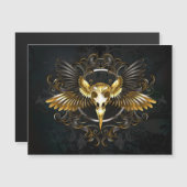 Golden Bird Skull on Black background (Front/Back)