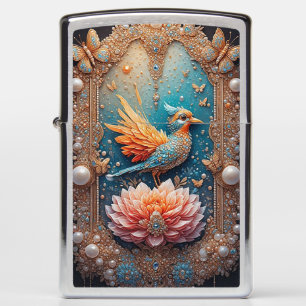 Golden Bird Vintage Ornamental Style Zippo Lighter