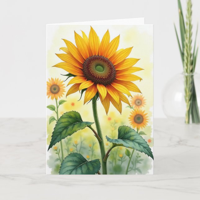 Golden Birthday Bloom Card (Front)