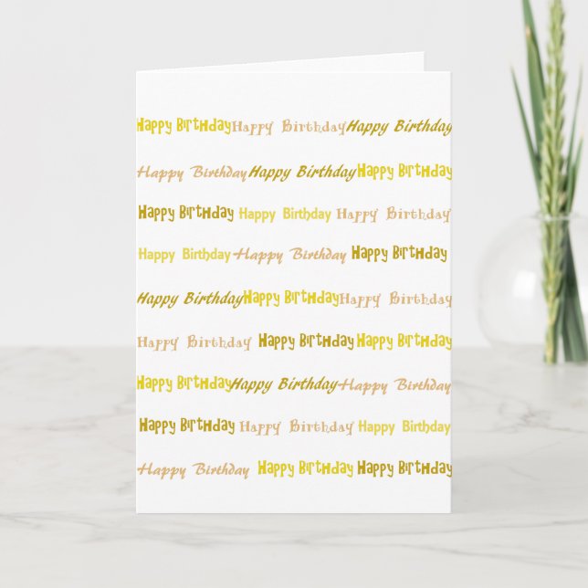 Golden Birthday Card (Front)