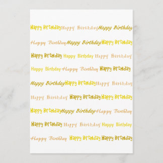 Golden Birthday Card