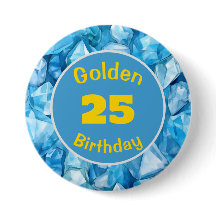 Golden Birthday December Birthstone Custom Button