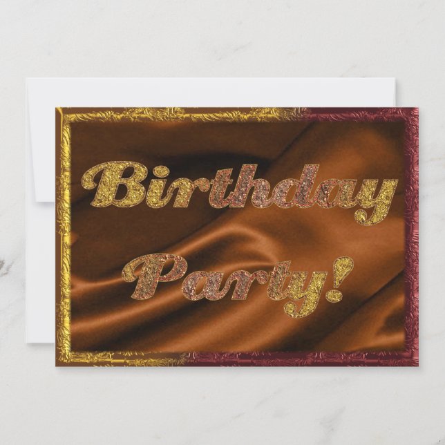 Golden Birthday Party Invitation (Front)
