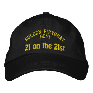 Golden Birthday Personalized Embroidered Baseball Cap