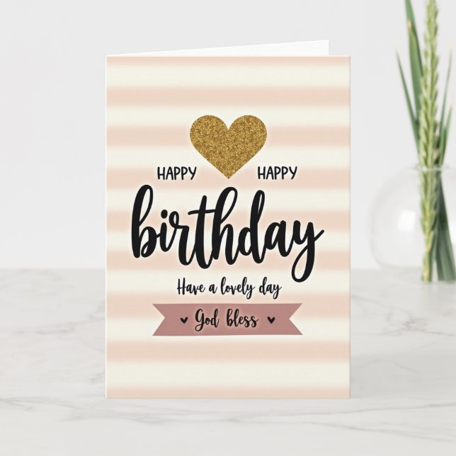 Golden Birthday Sparkle Card (Front)