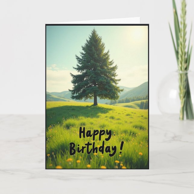 Golden Birthday Tree Card (Front)