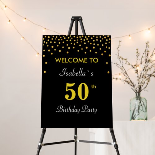 Golden Birthday Welcome 40th 50th 60th 70th 80th  Foam Board