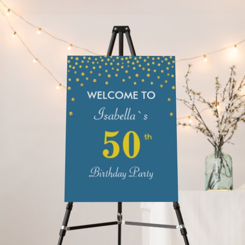 Golden Birthday Welcome 40th 50th 60th 70th 80th  Foam Board