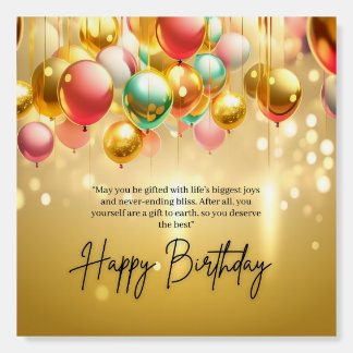 Golden Birthday Wishes Foam Board