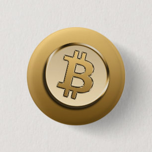 Golden Bitcoin badge Button