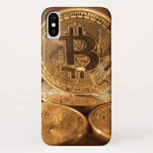 Golden Bitcoin cryptocurrency phone cover