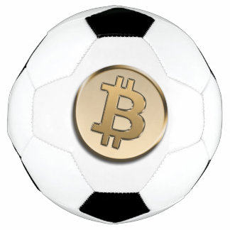 Golden Bitcoin football / soccer ball