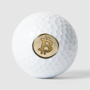 Golden Bitcoin Golf Balls